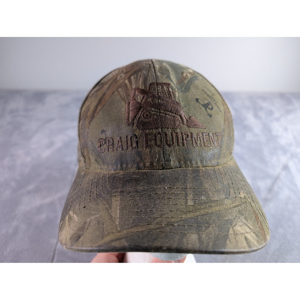 TrueTimber Camo Snapback Hat Craig Equipment Bulldozer Embroidered Cap Mens OSFM